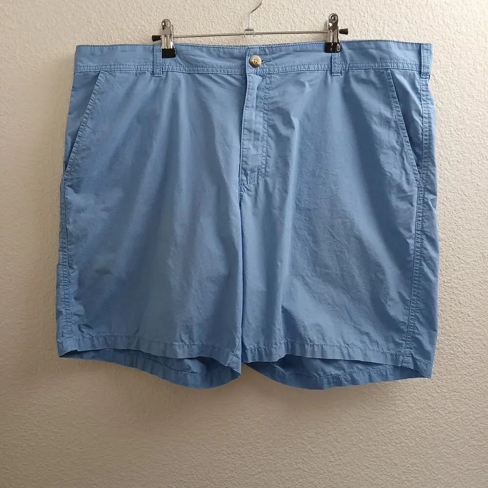 Columbia Men's Washed Out Shorts 40W 8L Ripple Blue pockets flat front chinos